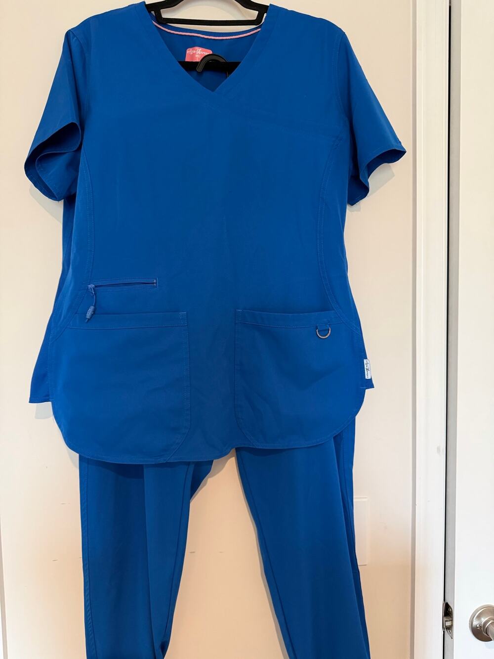 Ava Therese Scrub Set Large Royal Blue 1084 Top 3017 Jogger Pants